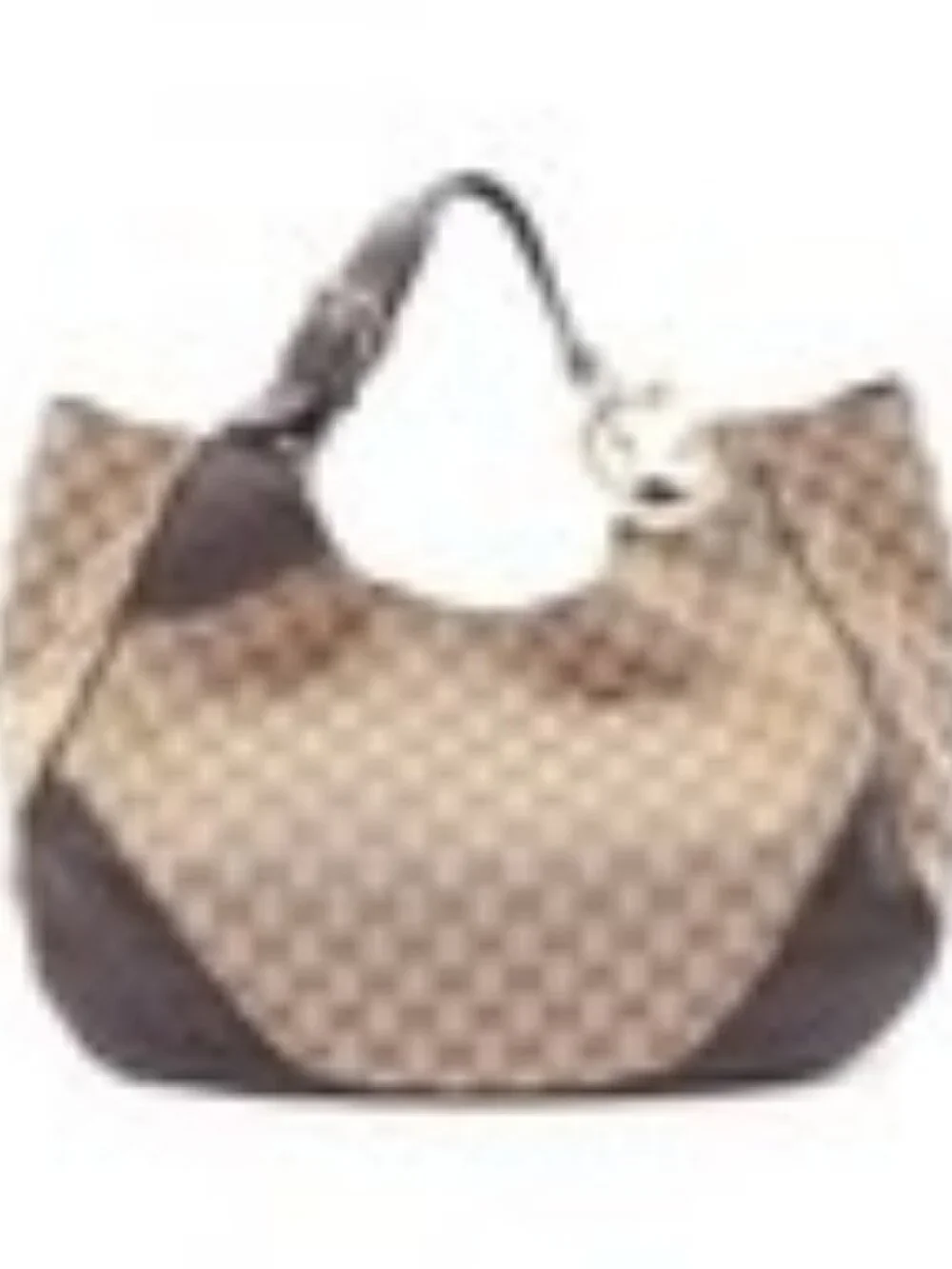 PRADA Shoulder Bag Leather Beige Gold Auth